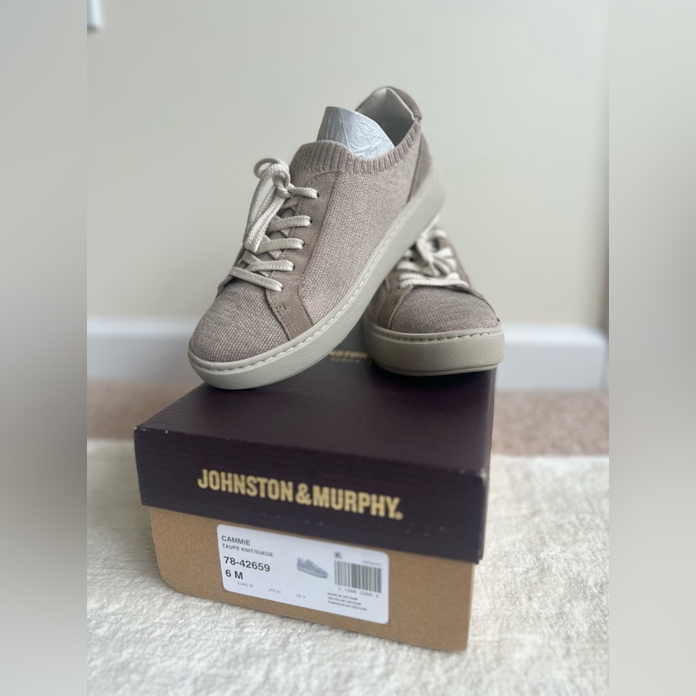 Johnston & Murphy Women's Cammie Knit Slip on Sneaker Shoe